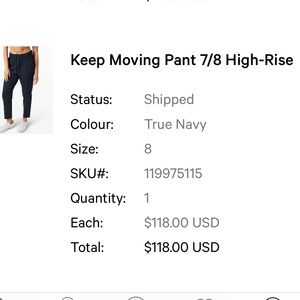 Lululemon Keep Moving 7/8 High Rise